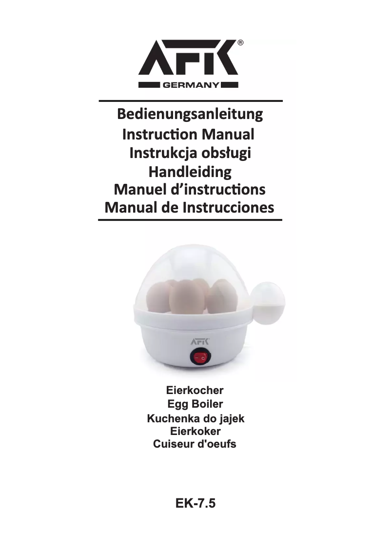 Página 1 del manual Manual de usuario AFK EK-7.5