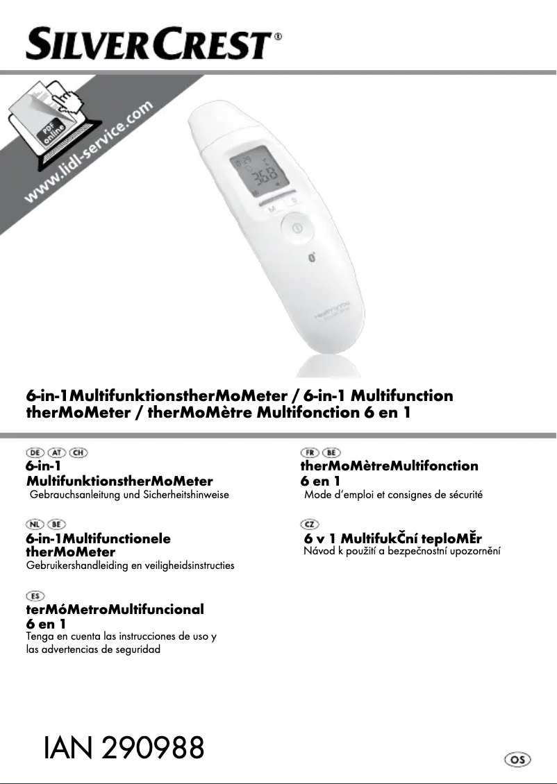Page 1 of the manual User Manual SilverCrest HealthForYou
