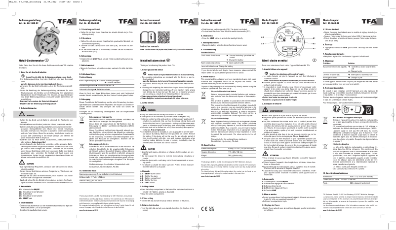Page n°1 - Manuel utilisateur TFA 60.1040.02