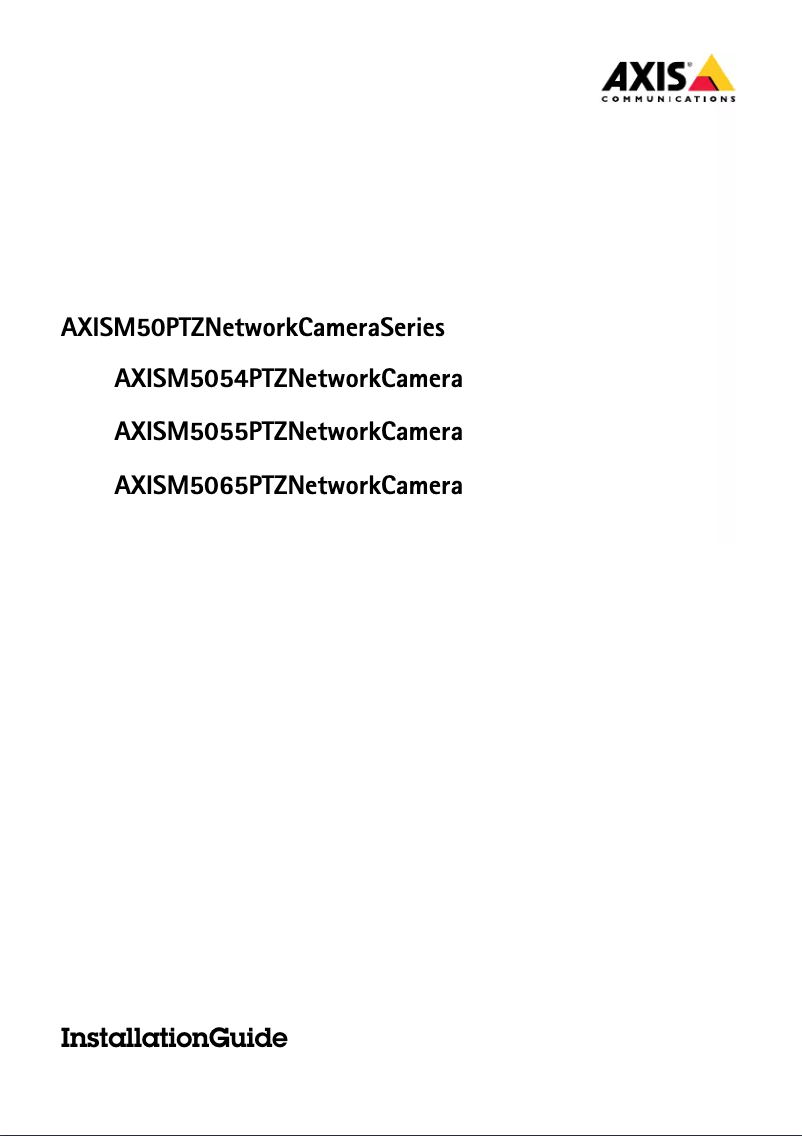 Page 1 de la notice Manuel utilisateur Axis M5055