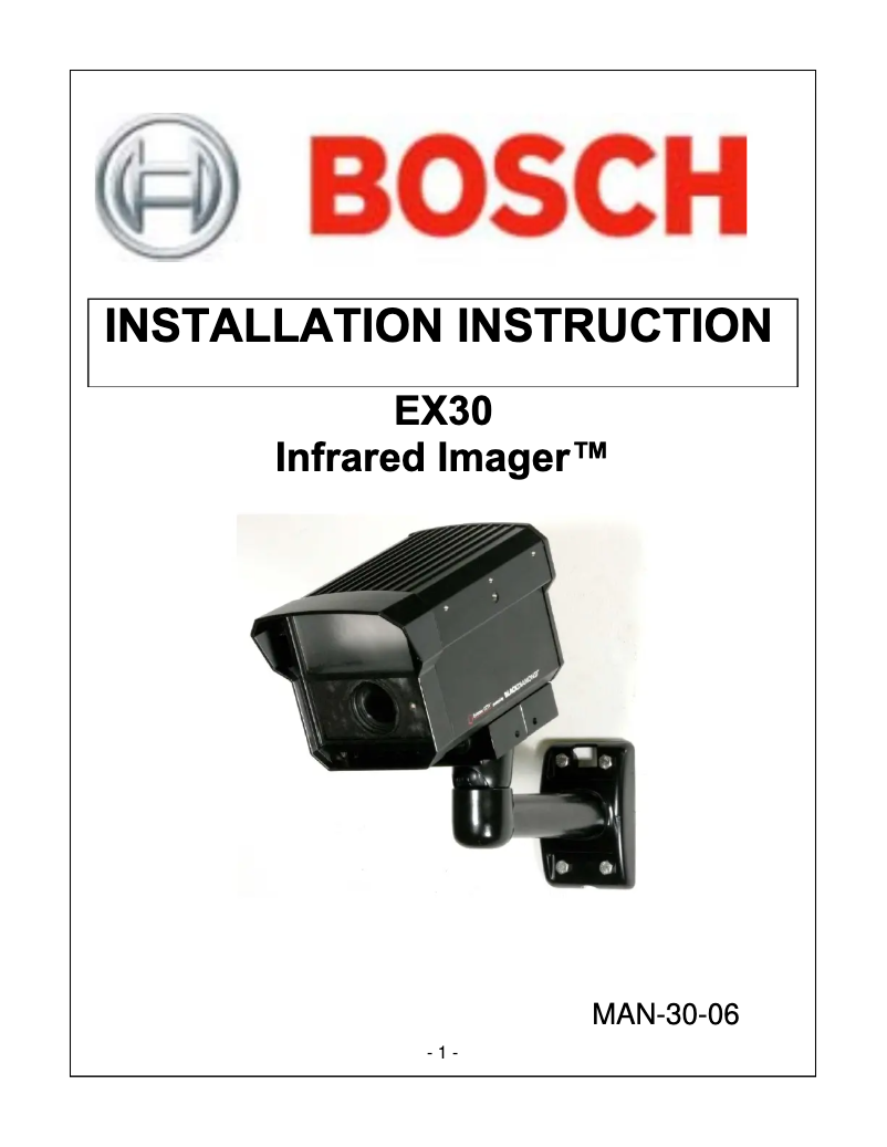 Page n°1 - Manuel utilisateur Bosch EX30MNX8V0550B‑P