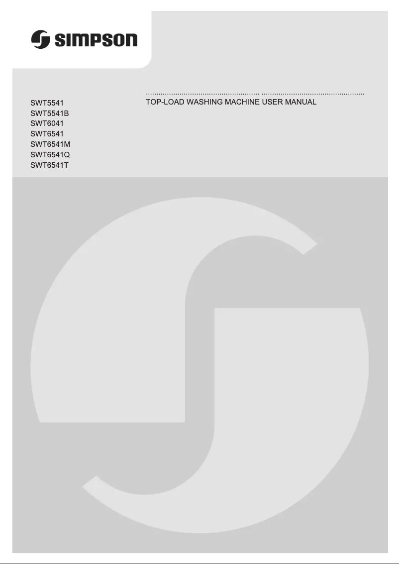 Page n°1 - Manuel utilisateur Simpson SWT6541Q