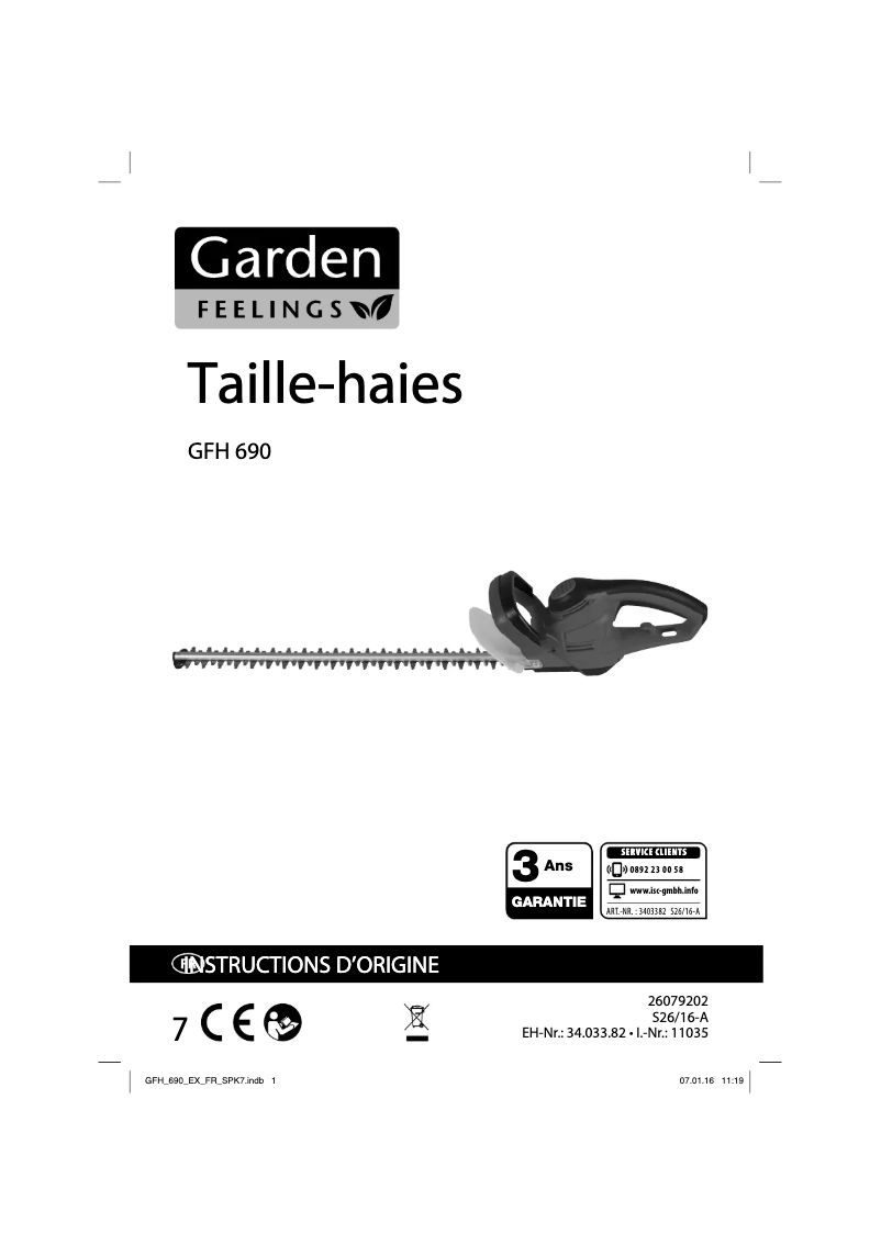 Image de la première page du manuel de l'appareil GFH 690