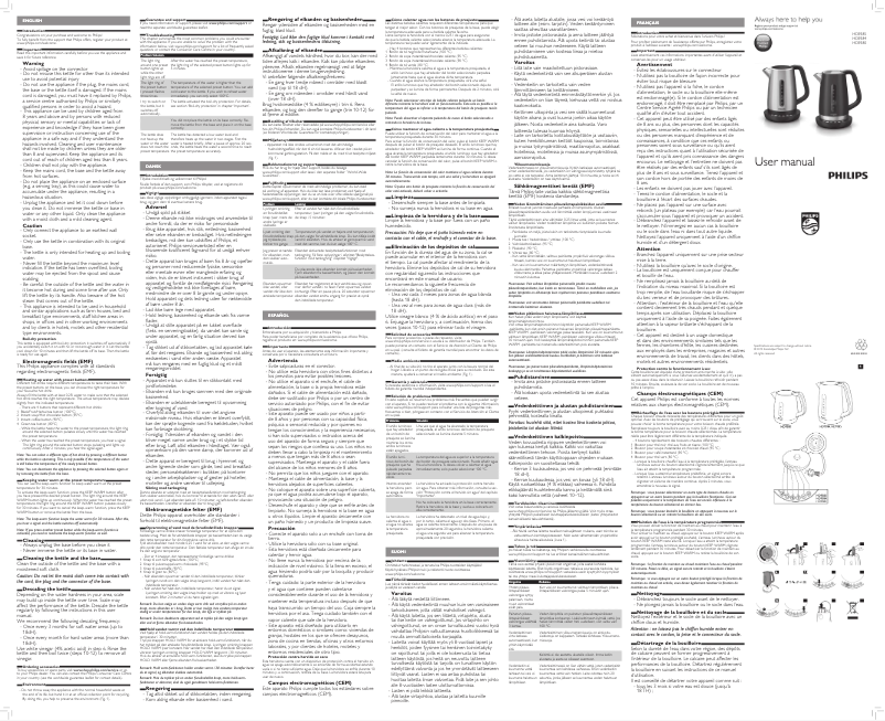 Image de la première page du manuel de l'appareil Avance Collection HD9380