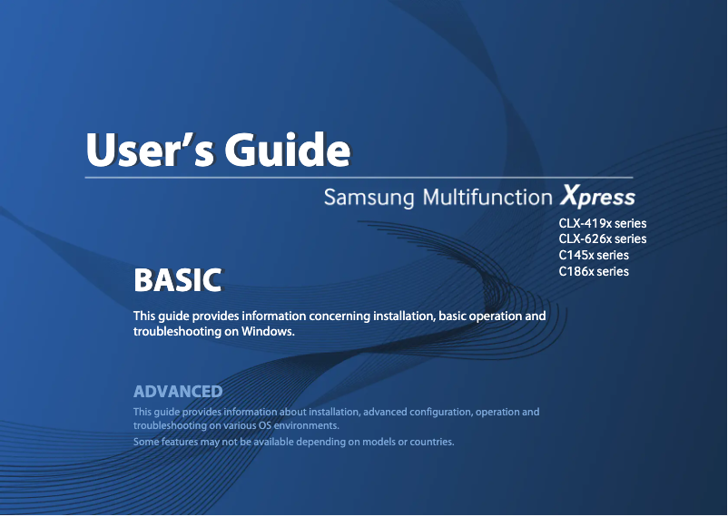 Page 1 de la notice Manuel utilisateur Samsung CLX-6260FR