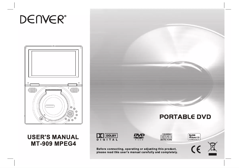 Page n°1 - Manuel utilisateur Denver MT-909