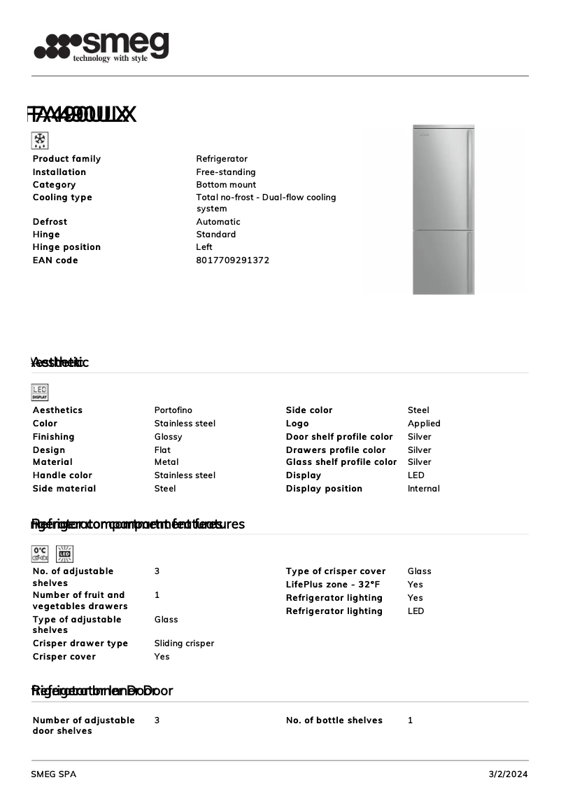Imagen de la primera página del manual del dispositivo FA490ULX
