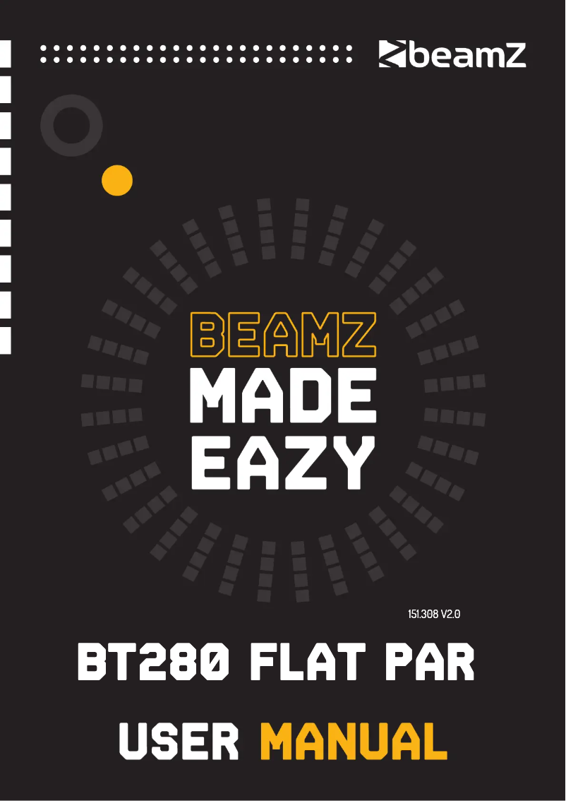 Page 1 de la notice Manuel utilisateur BeamZ BT300 FlatPAR 151.310