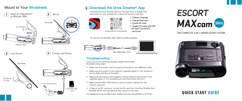 Image de la première page du manuel de l'appareil MAXcam 360c