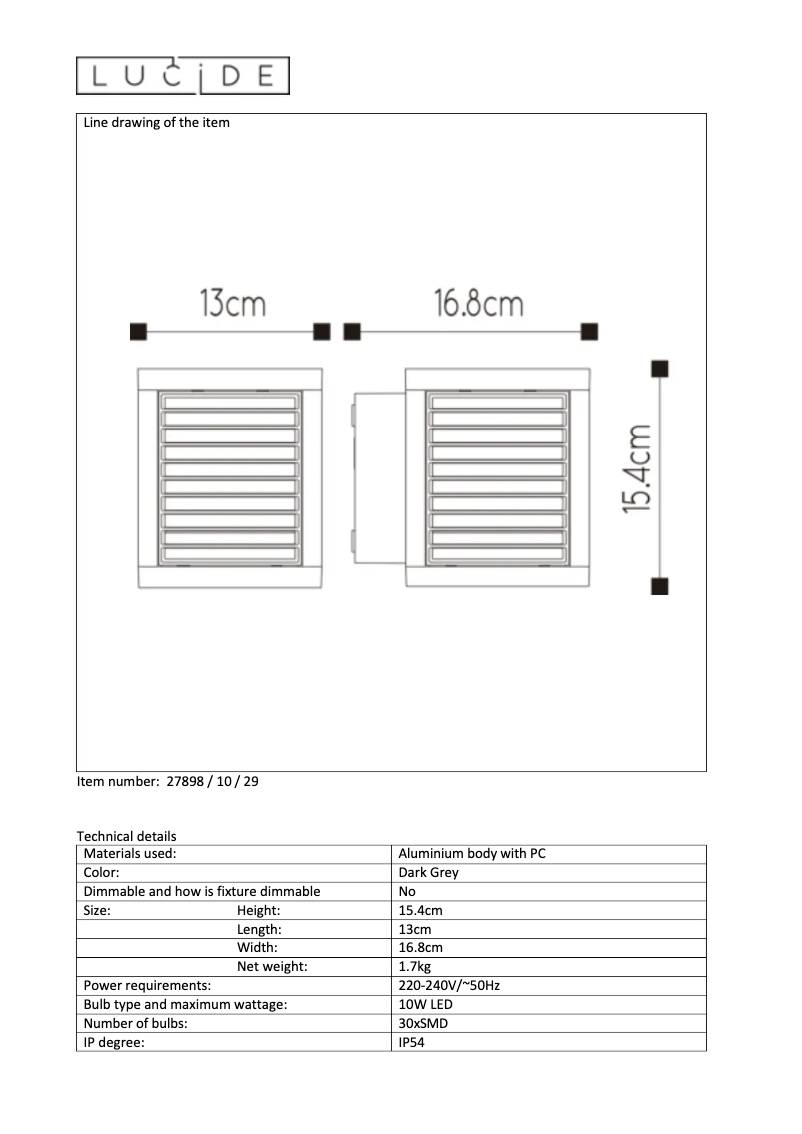 Page n°1 - Manuel utilisateur Lucide Slits