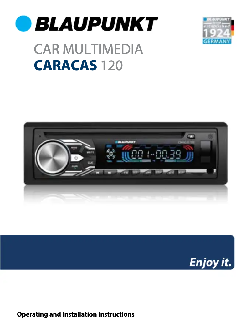 Imagen de la primera página del manual del dispositivo Caracas 120