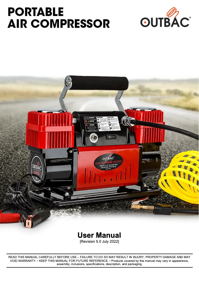 Page n°1 - Manuel utilisateur Outbac OTB700