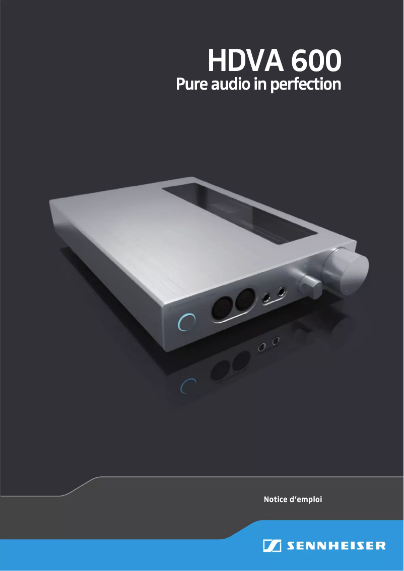 Page n°1 - Manuel utilisateur Sennheiser HDVA 600