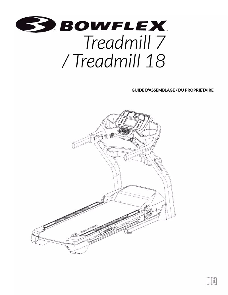 Page n°1 - Instructions / montage Bowflex Treadmill 18