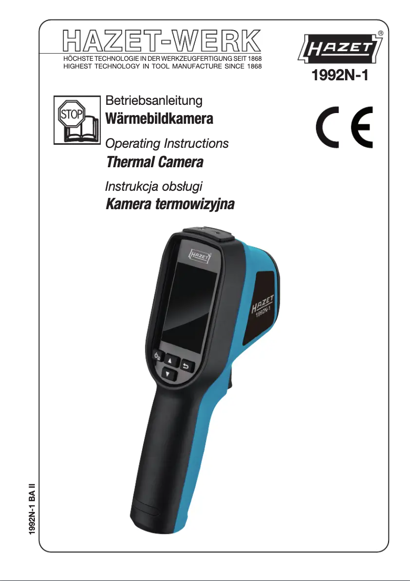 Image de la première page du manuel de l'appareil 1992N-1