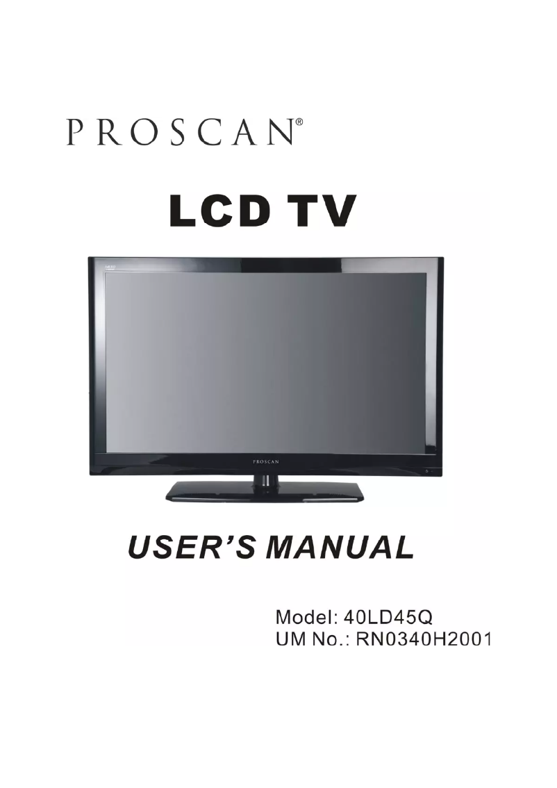 Page n°1 - Manuel utilisateur Proscan 40LD45Q