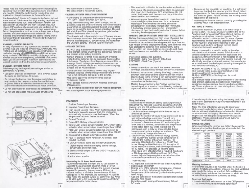 Page 1 de la notice Manuel utilisateur PowerDrive PD2000