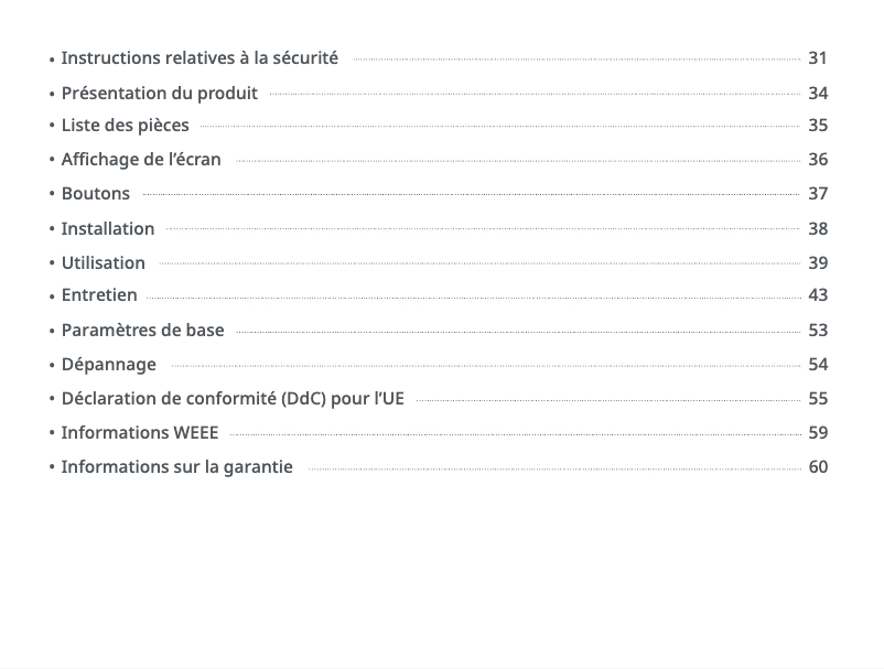 Page 1 de la notice Manuel utilisateur Roborock H6