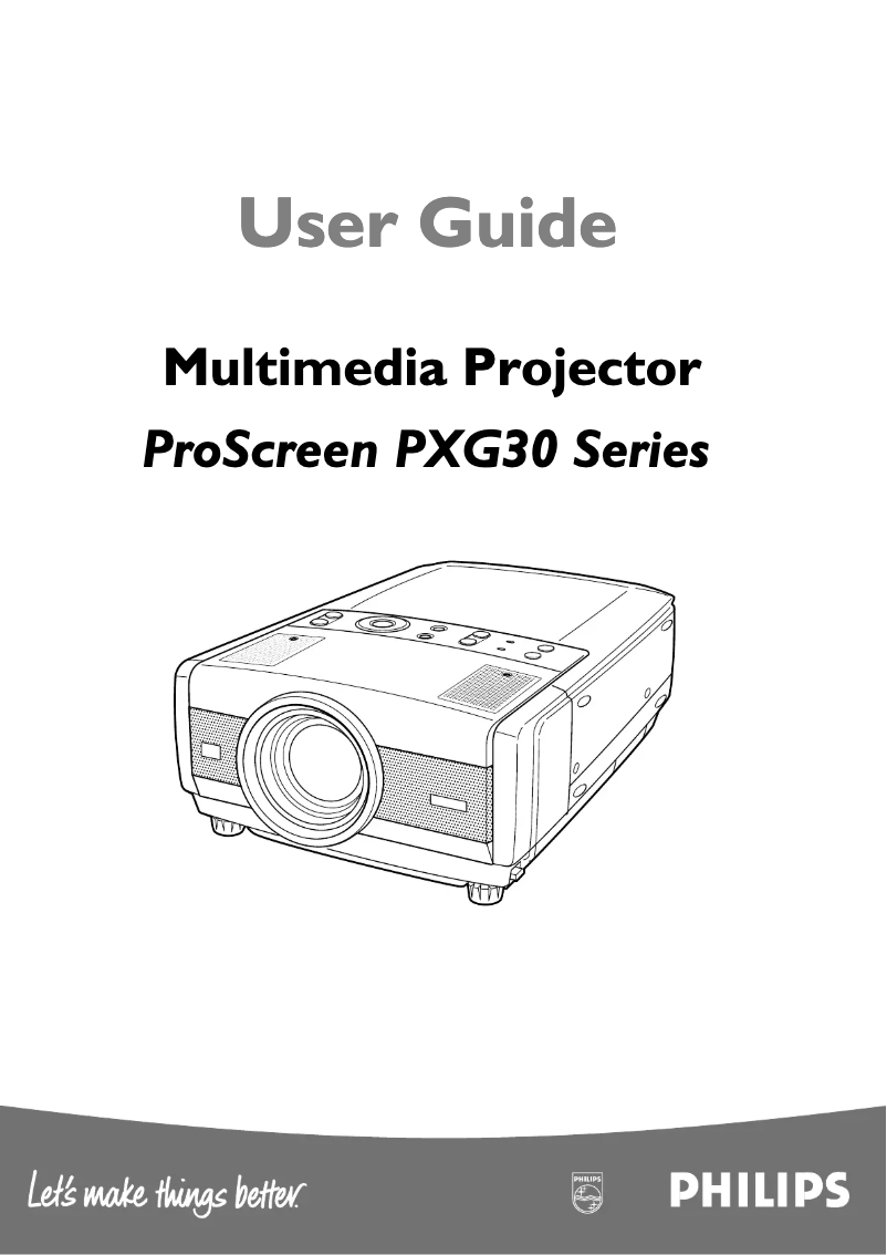Page 1 de la notice Manuel utilisateur Philips ProScreen PGX30
