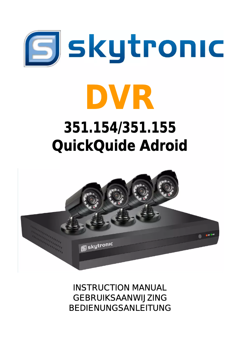 Page 1 de la notice Manuel utilisateur Skytronic DVR 351.154