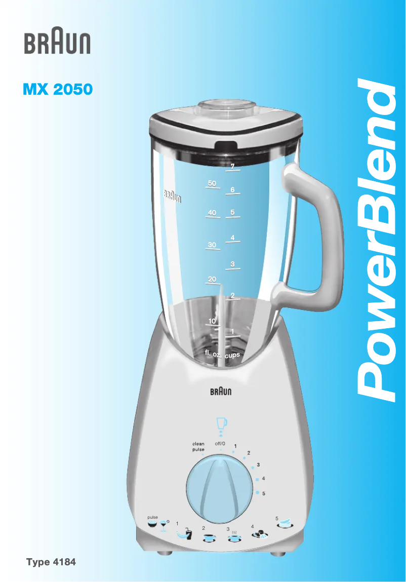 Page 1 de la notice Manuel utilisateur Braun PowerBlend MX 2050