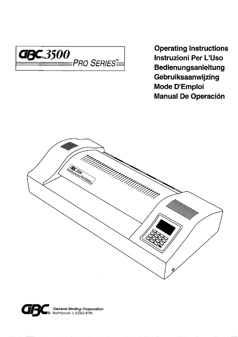 Página 1 del manual Manual de usuario GBC HeatSeal ProSeries 3500LM