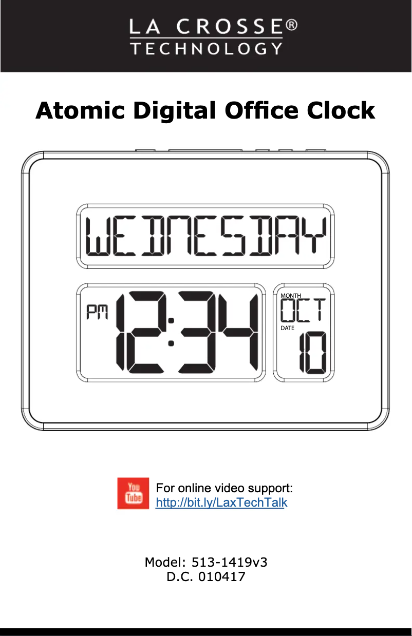 Image de la première page du manuel de l'appareil 513-1419V3
