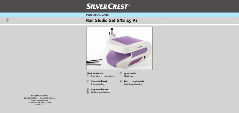 Page 1 de la notice Manuel utilisateur SilverCrest SNS 45 A1