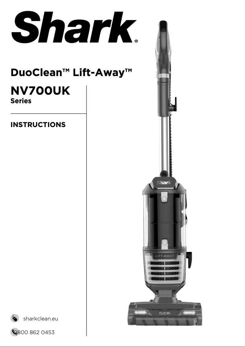 Page 1 de la notice Instructions / montage Shark DuoClean NV700UKB