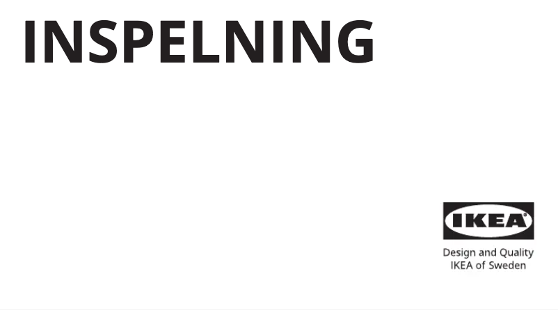 Image de la première page du manuel de l'appareil INSPELNING 205.698.40