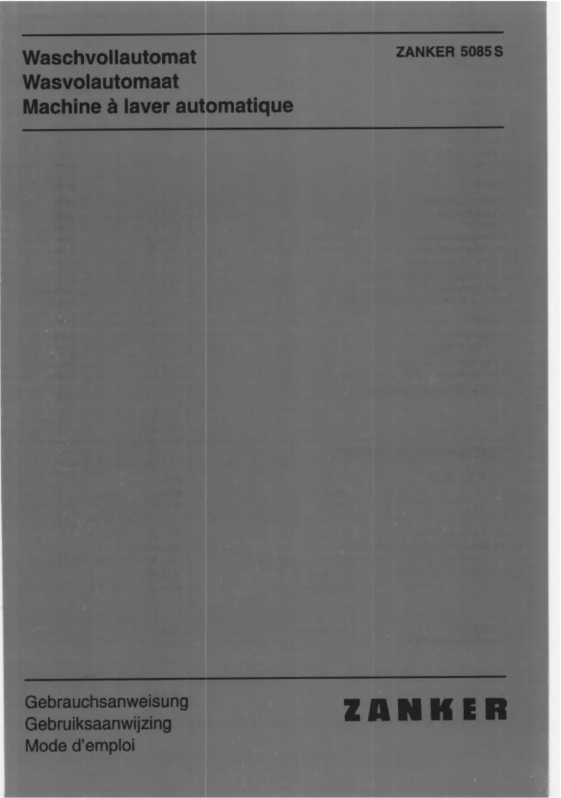 Page 1 de la notice Manuel utilisateur Zanker 5085S