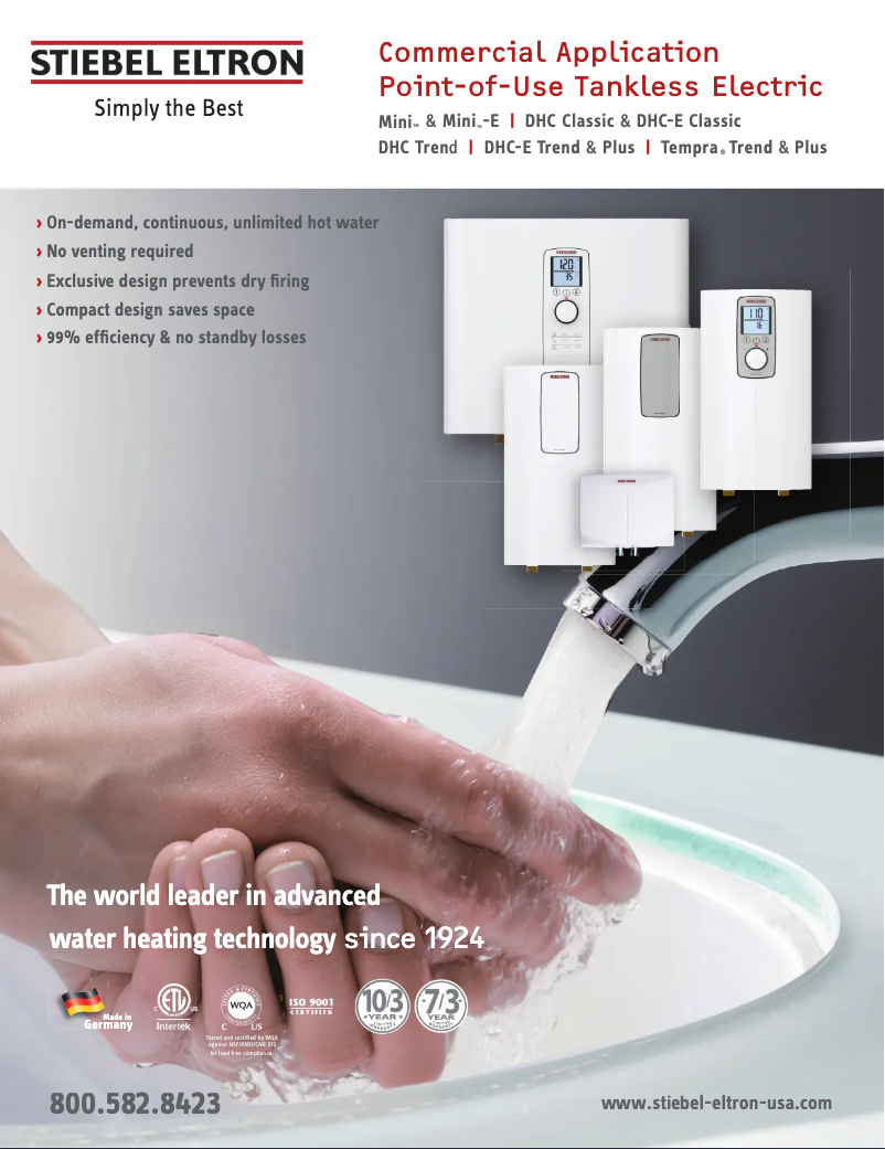 Page 1 de la notice Guide de démarrage rapide Stiebel Eltron DHC Classic