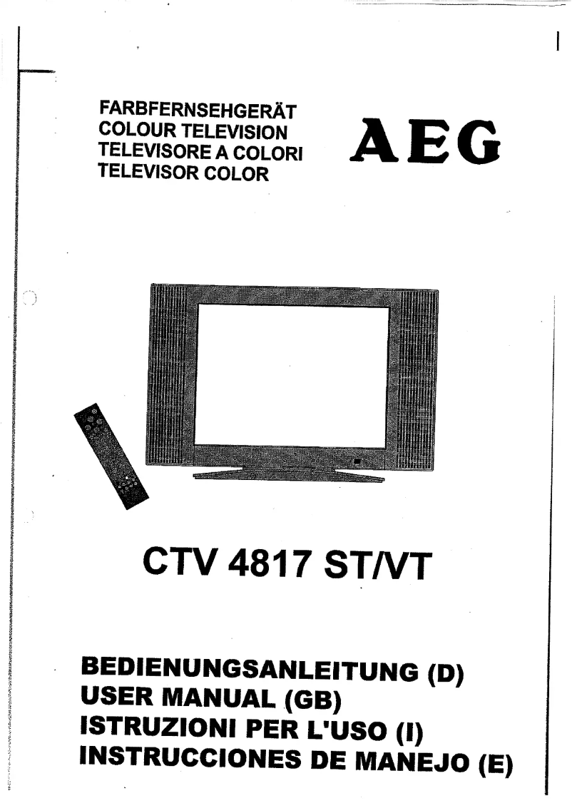 Image de la première page du manuel de l'appareil CTV 4817