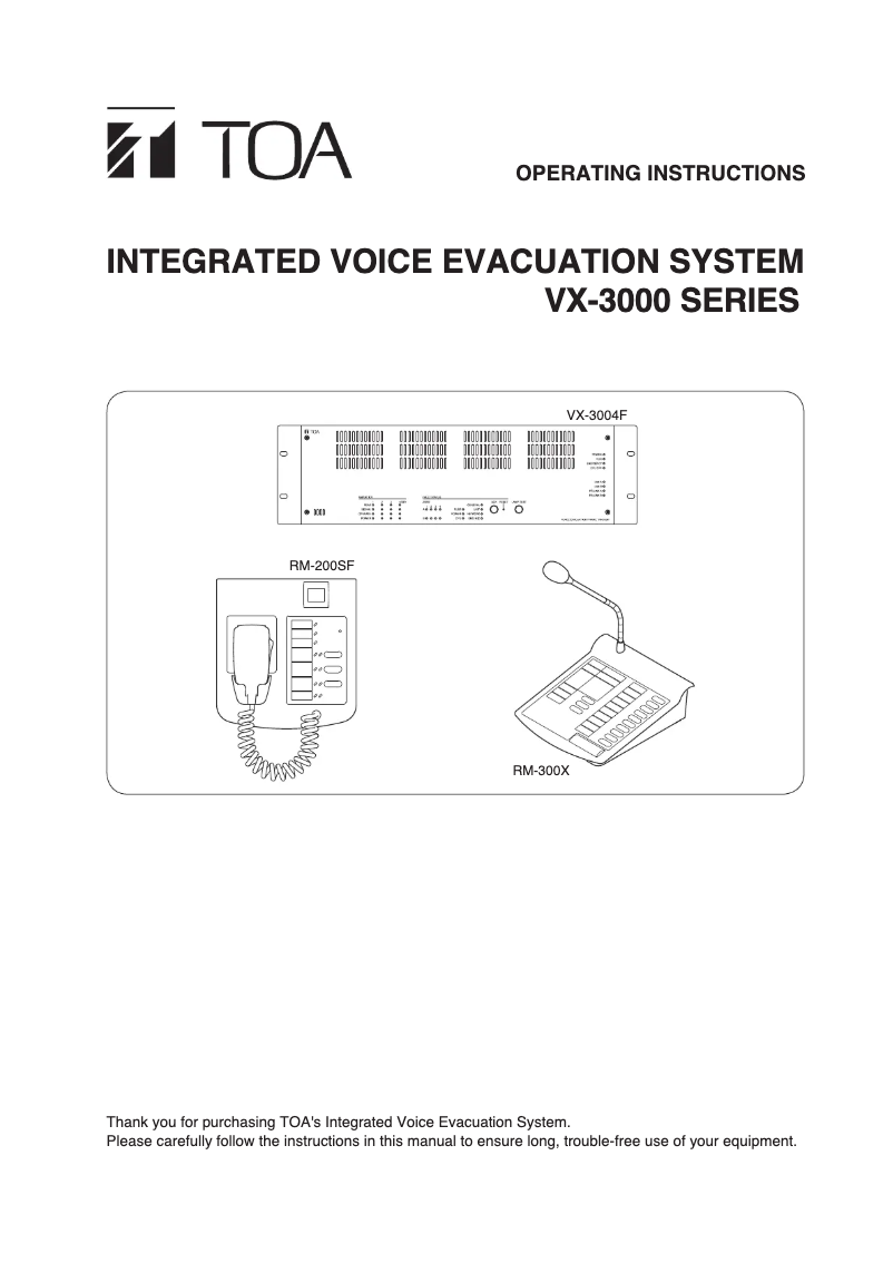 Página 1 del manual Manual de usuario TOA RM-300X