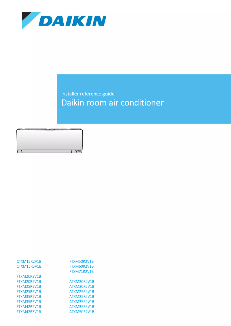Página 1 del manual Guía de instalación Daikin FTXM60R2V1B
