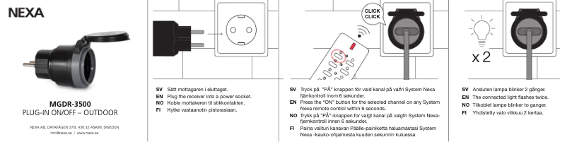 Image de la première page du manuel de l'appareil MGDR-3500