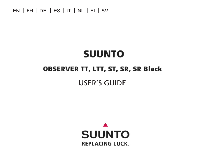 Image de la première page du manuel de l'appareil Observer Sr