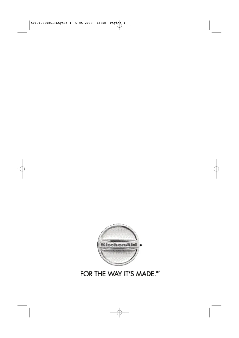 Page 1 de la notice Manuel utilisateur KitchenAid KHDD 3010