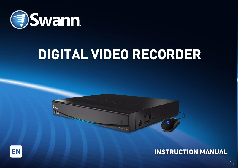 Page n°1 - Manuel utilisateur Swann DVR8-3425