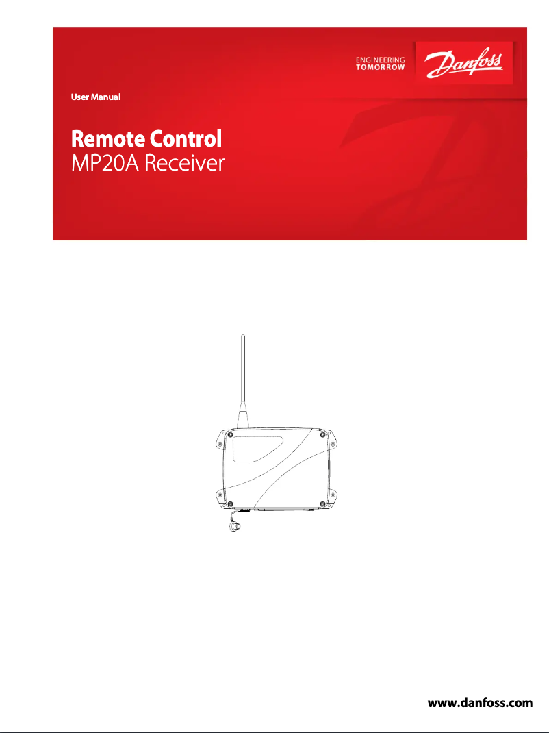Page 1 de la notice Manuel utilisateur Danfoss MP08