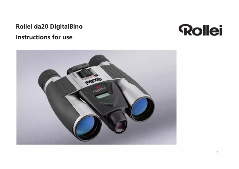 Page 1 de la notice Manuel utilisateur Rollei da20 DigitalBino