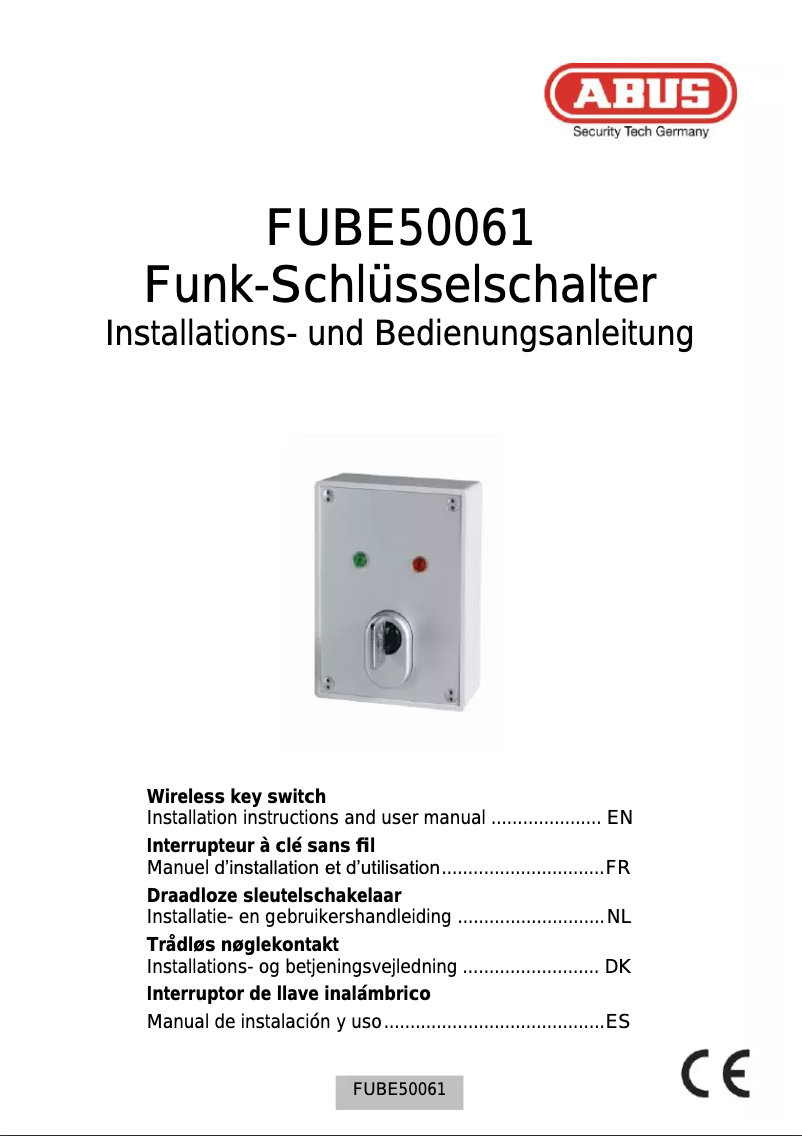 Page 1 de la notice Manuel utilisateur Abus FUBE50061