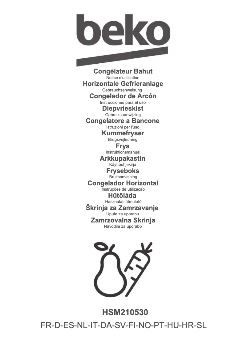 Page 1 de la notice Manuel utilisateur Beko HSM210530