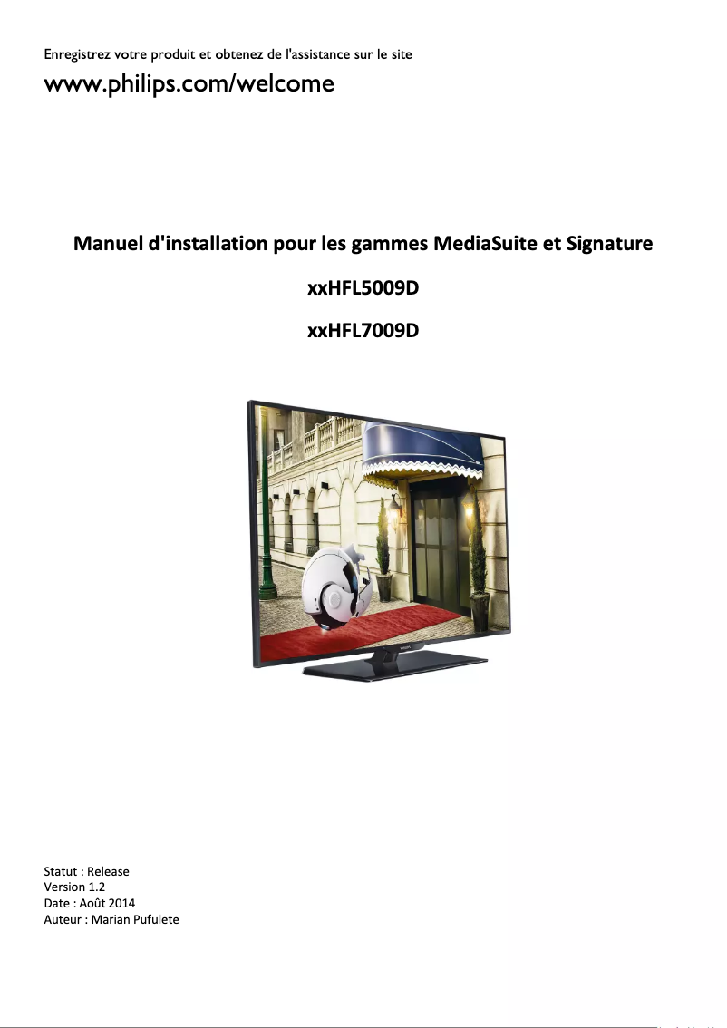 Page n°1 - Guide d'installation Philips 48HFL5009D