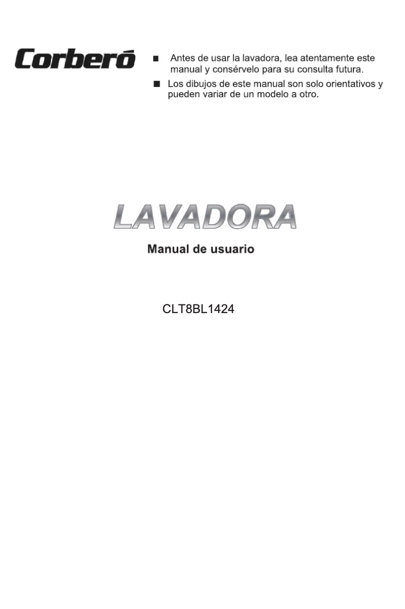 Page n°1 - Manuel utilisateur Corbero CLT8BL1424