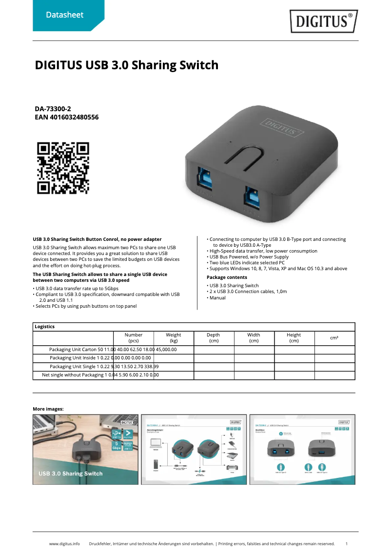 Image de la première page du manuel de l'appareil DA-73300-2