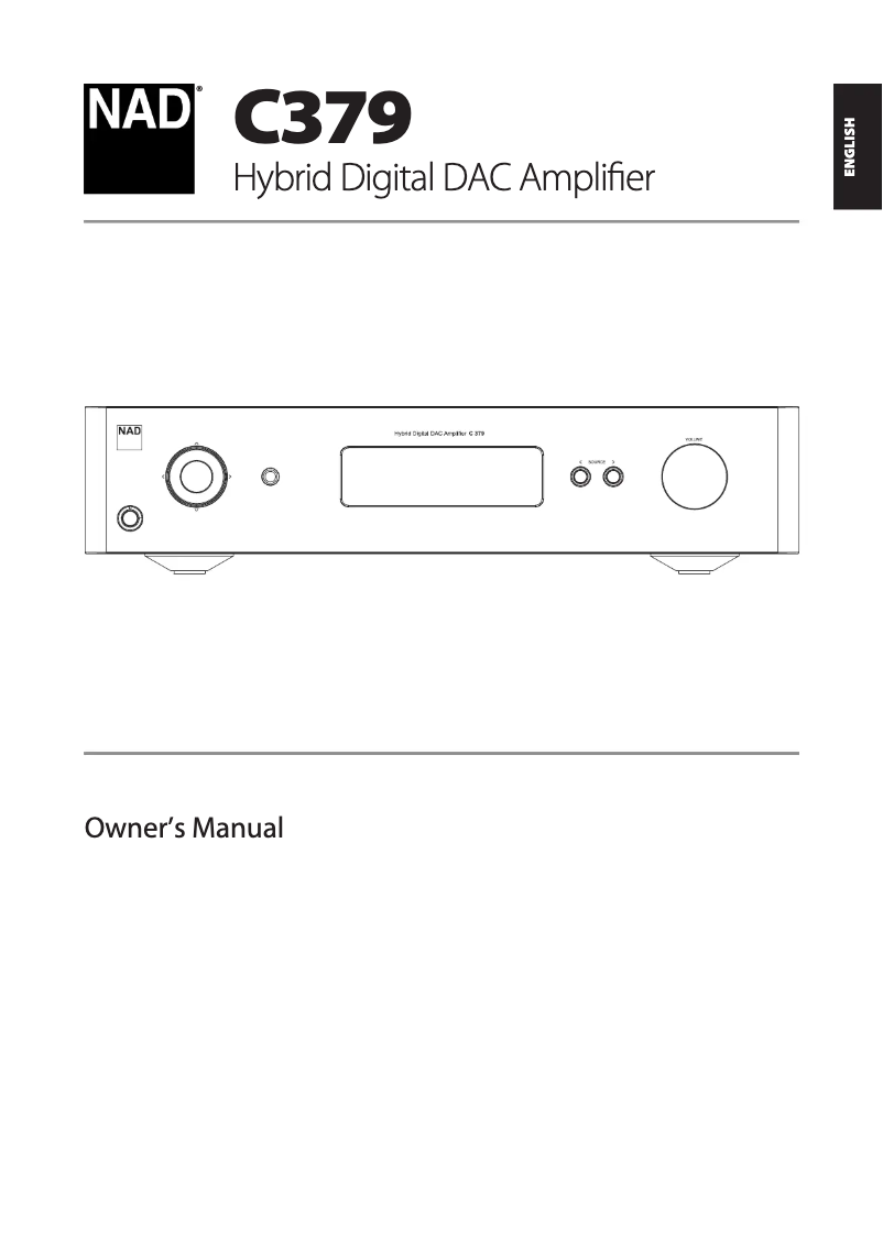 Page n°1 - Manuel utilisateur NAD C 379