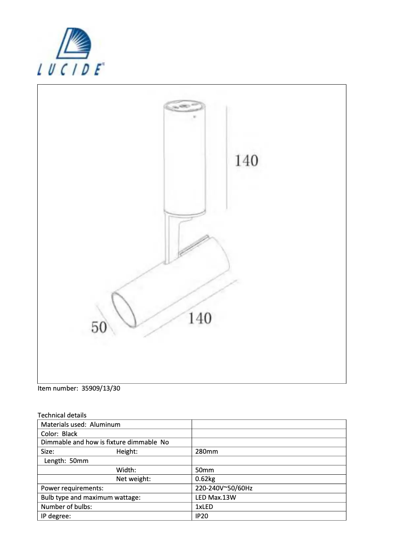 Page n°1 - Manuel utilisateur Lucide GREG