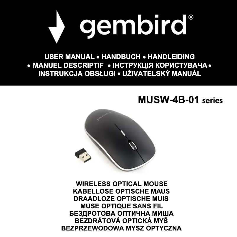 Page n°1 - Manuel utilisateur Gembird MUSW-4BS-01