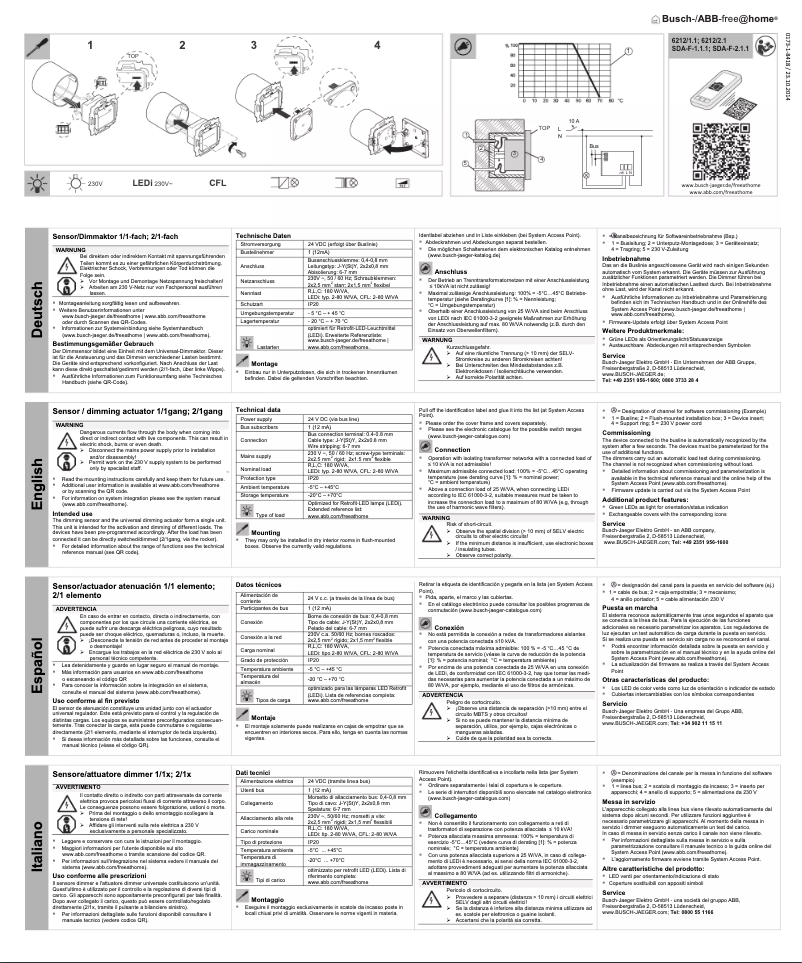 Page n°1 - Manuel utilisateur Busch-Jaeger 2CKA006220A0015